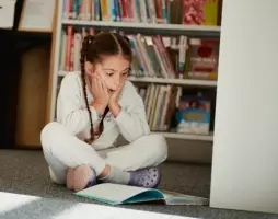 Girl reading book