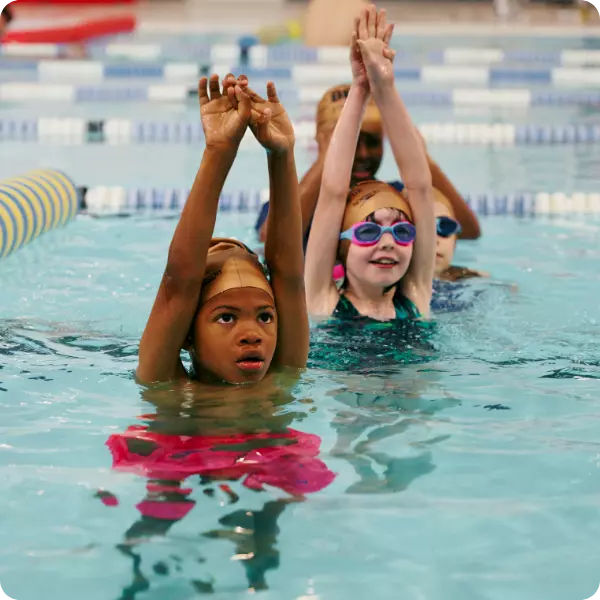 Swimming person icon.