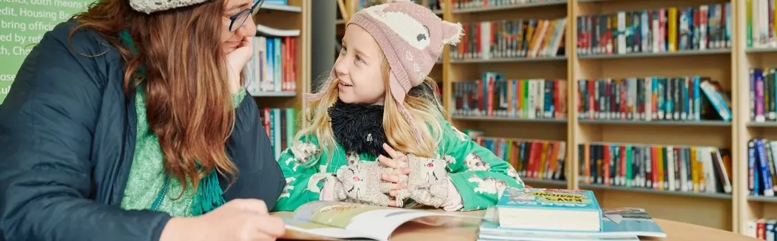 Child reading book