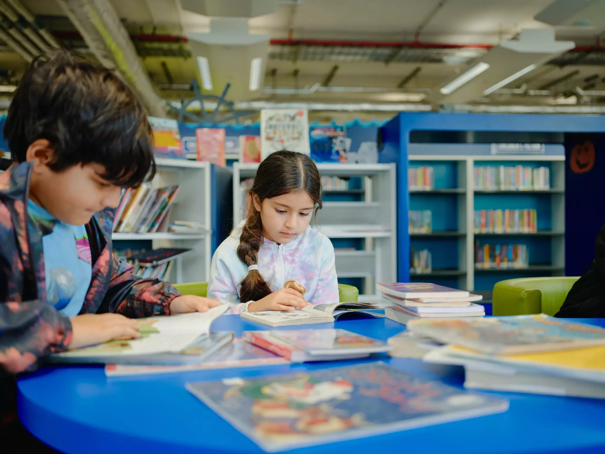 Children at the library