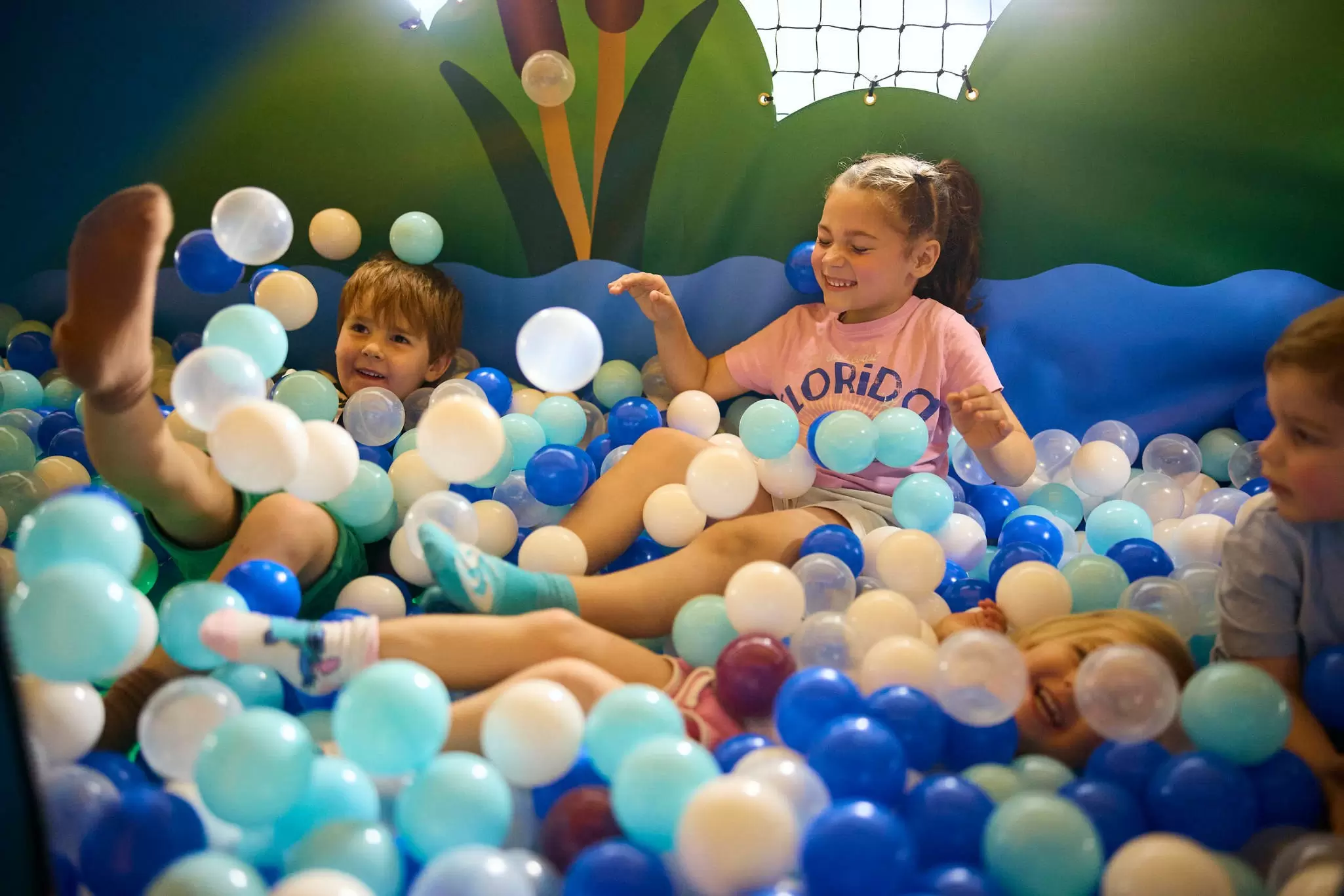 kids in a ball pit