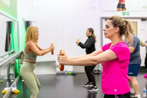 Woman in a fitness class