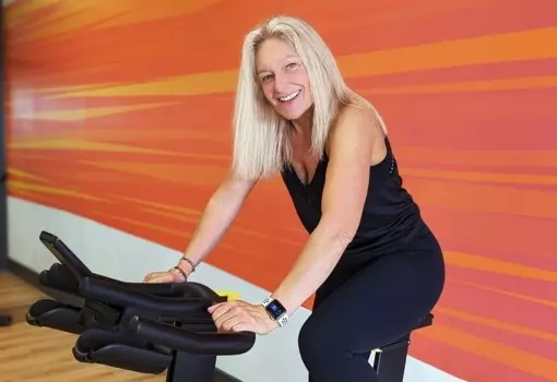 Kate on a bike