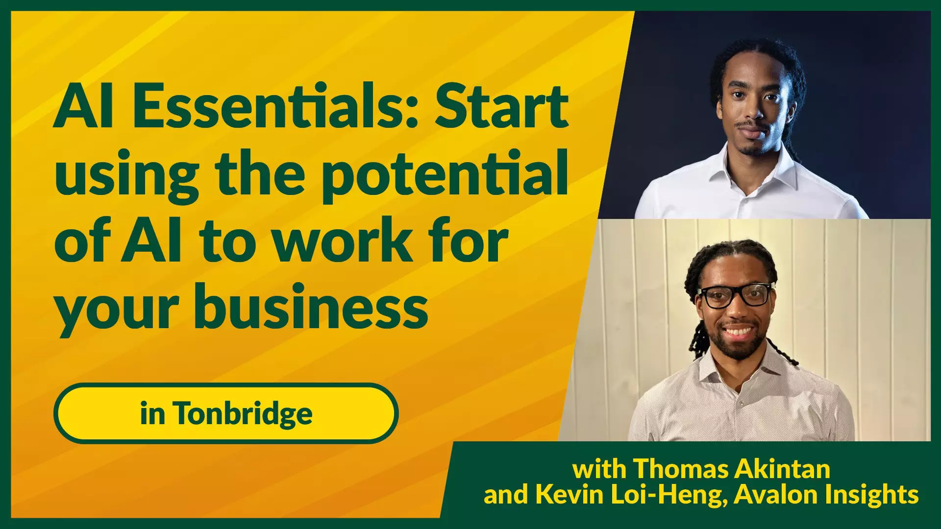 Promotional banner: AI essentials: Start using the potential of AI to work for your business