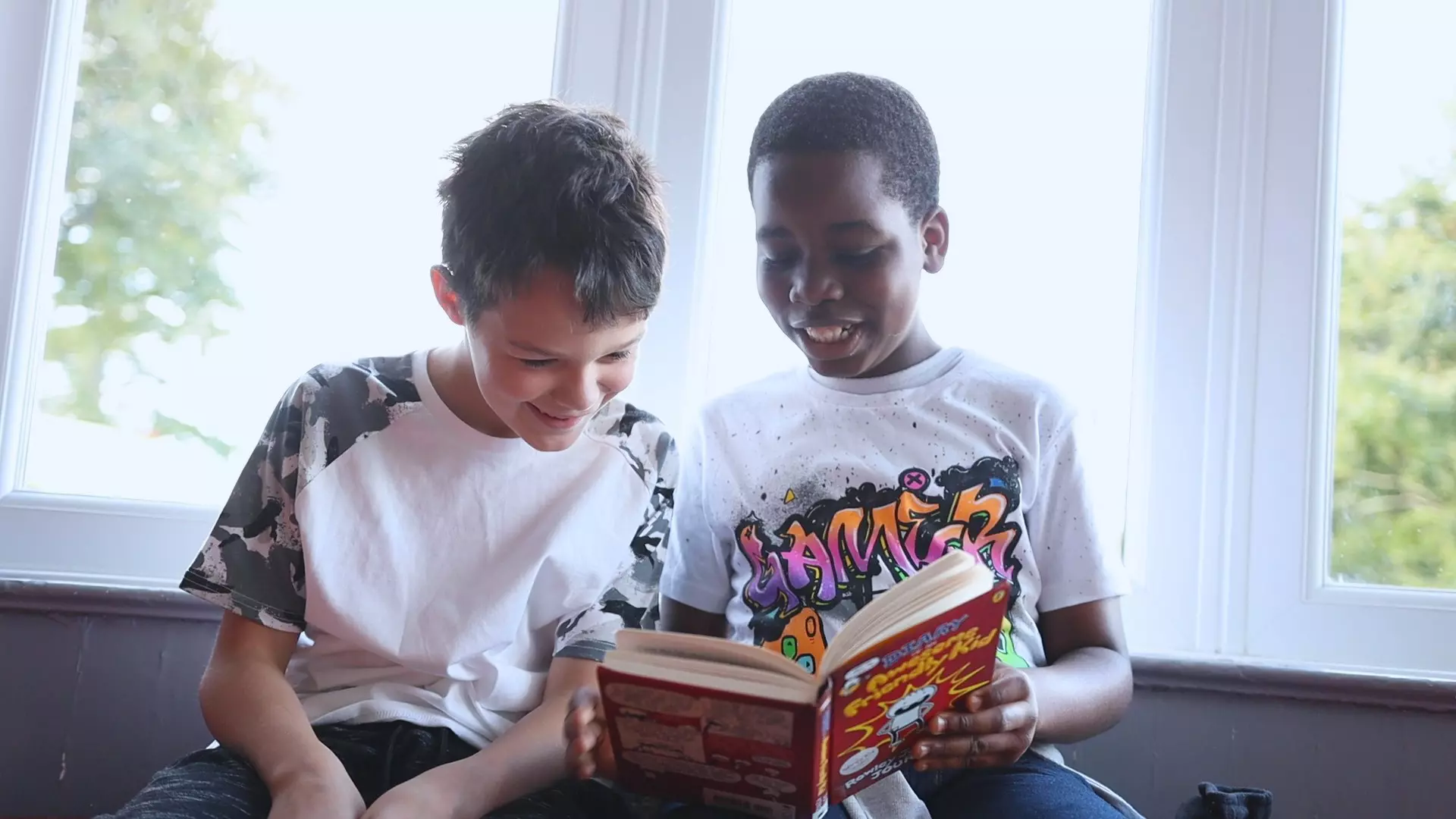 Boys reading