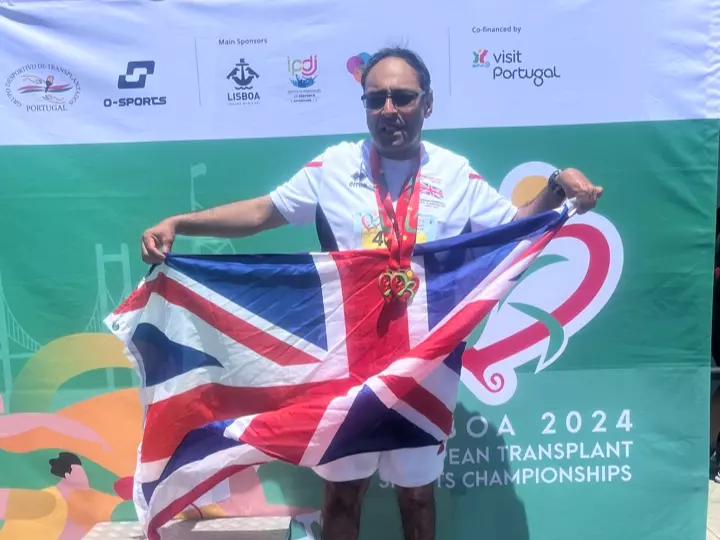 Hafeez Ahmad at the transplant olympics