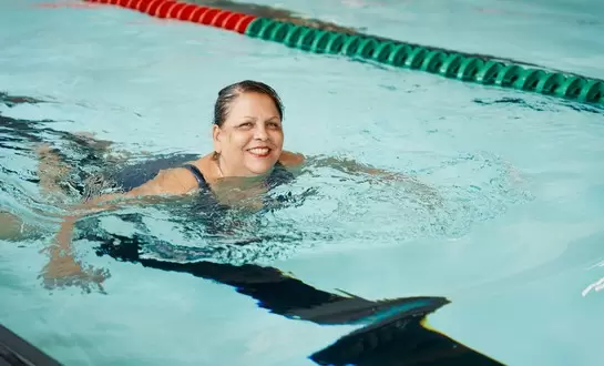 Woman swimming