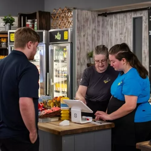 yellow submarine employee standing outside a Better leisure centre