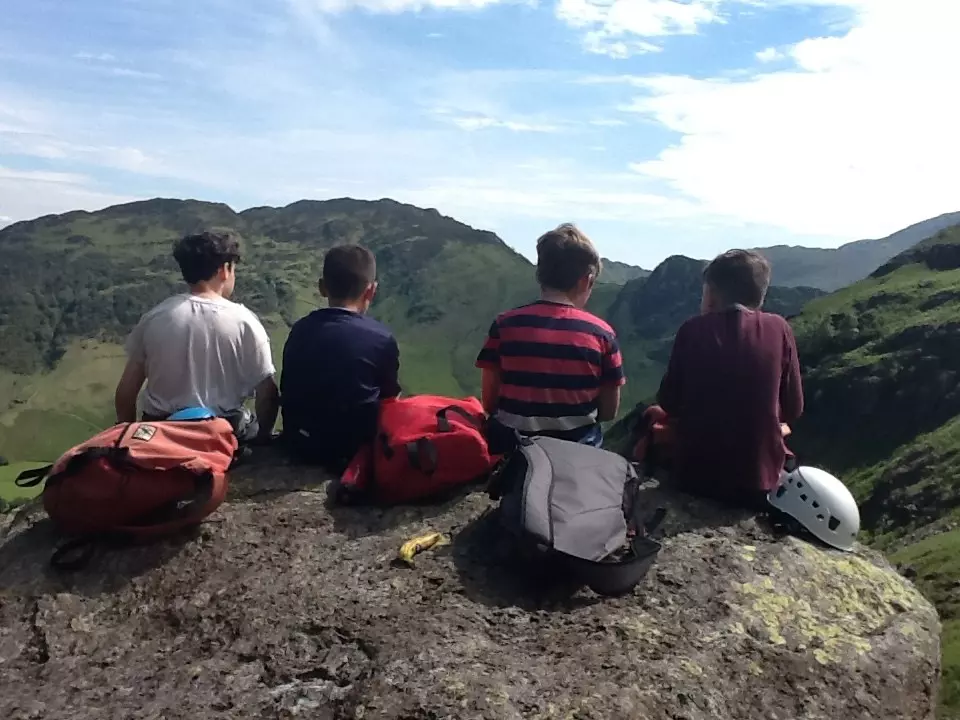 Students on a geography field trip