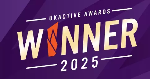 Text: UK ACTIVE AWARDS WINNER 2025