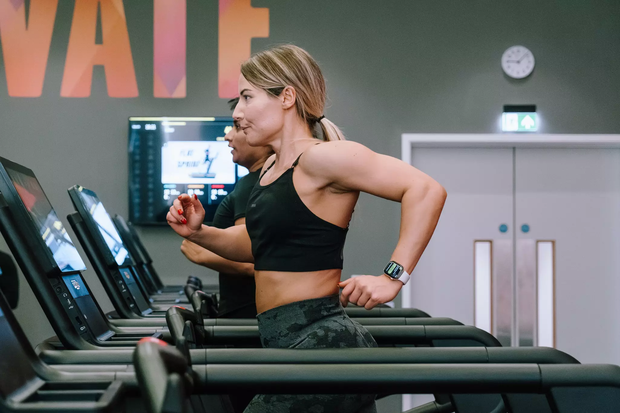 Woman on treadmill