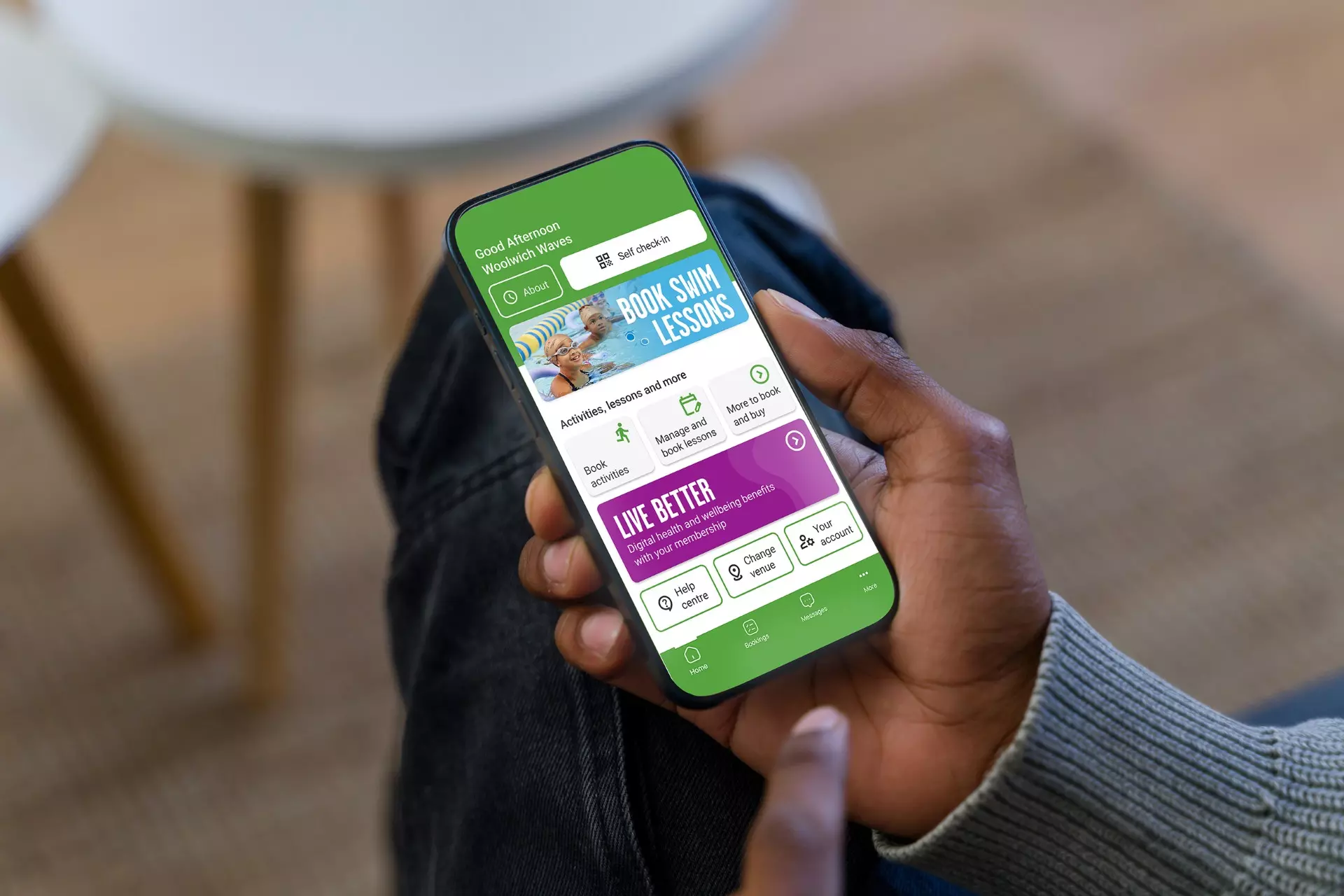 Phone screen showing Better UK app