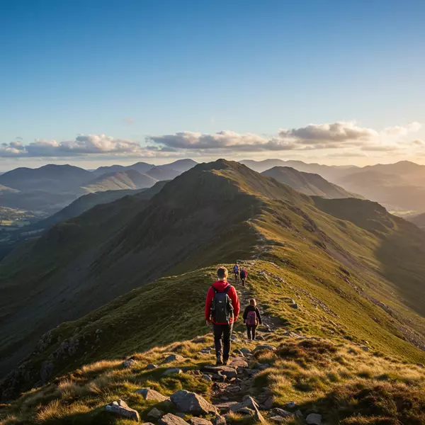 Man walking on a mountain