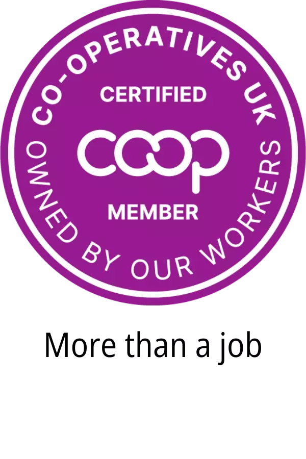 Living Wage badge – "Living Wage Employer badge with the phrase 'More than a job'."